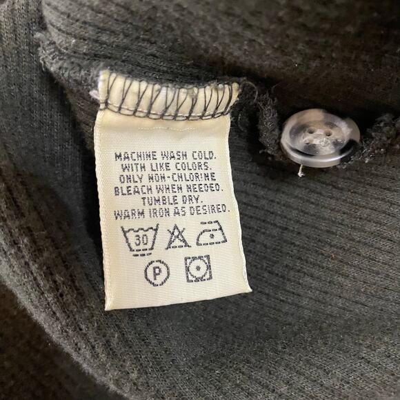 Eddie Bauer Cotton Cardigan Women’s M Dark Green Button Front Rib Knit - Picture 6 of 8